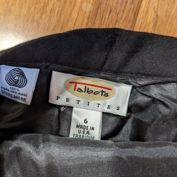 Talbots Petites Black Wool Skirt - Picture 6 of 10